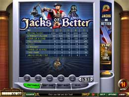 Jacks or Better - 4 line video poker from playtech bingo